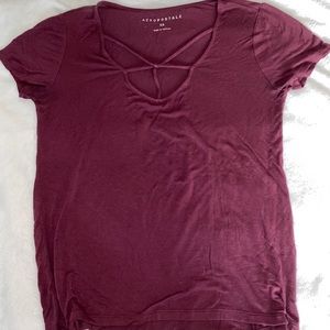 Maroon Aeropostale tee